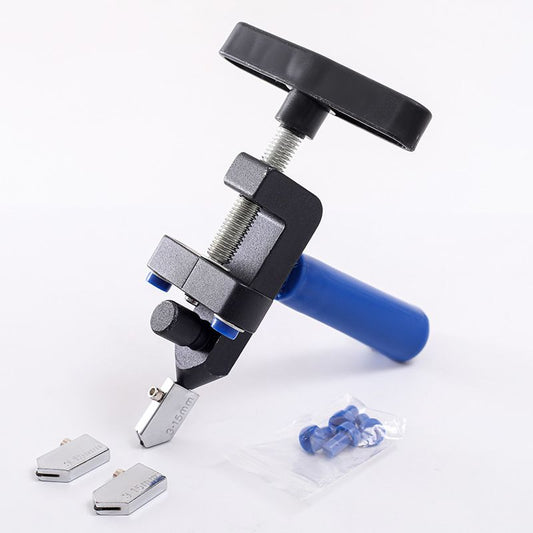Glass Cutter, 2 in 1 Glass Cutting Tool 3 Tungsten Steel Blades, 4 Tips, Screwdriver, Ceramic Tile, Glazed V1192-AZ-W-2884