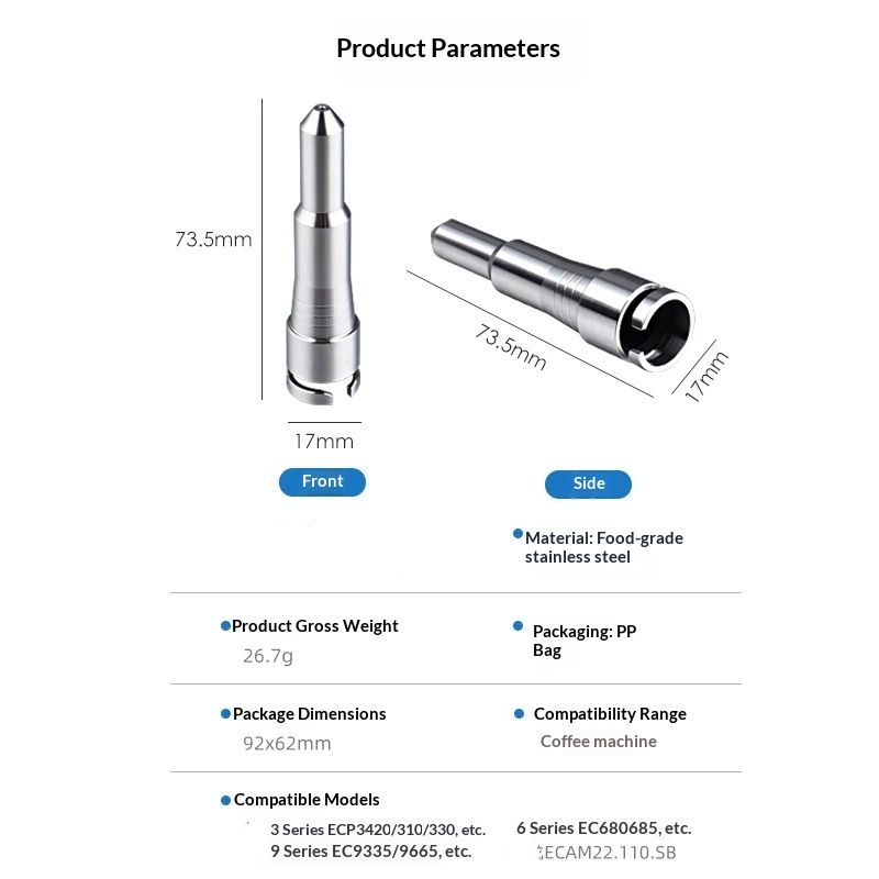 Stainless Steel Coffee Steam Spout Nozzle, Coffee Maker Tools Coffee Machine Steam Nozzle Compatible with V1192-AZ-W-2890