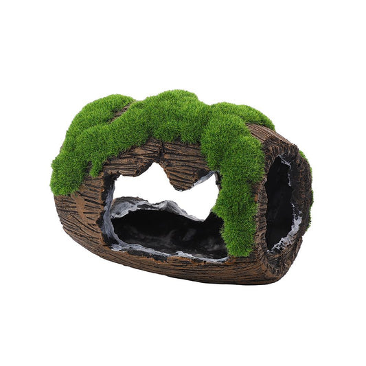 2 Pcs Aquarium Resin Driftwood Decoration Log Fish Tank Cave Hideout Wood Decor Freshwater Betta Ornament V1192-AZ-W-2894