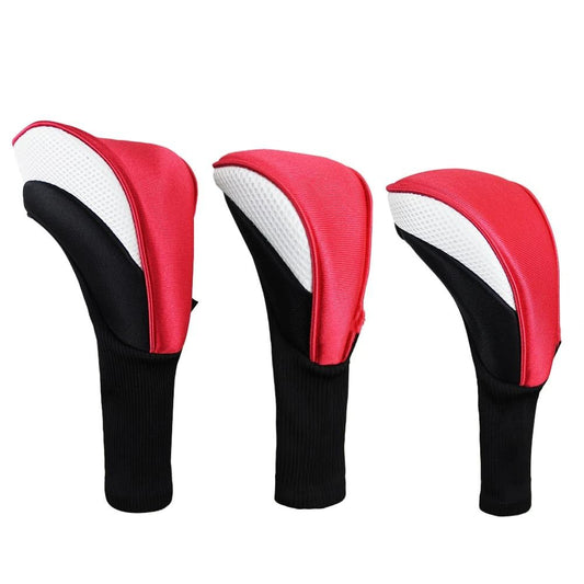 Black Golf Club Head Cover for Fairway 3 Pcs Woods Headcovers, Golf Accessories Hybrid Head Covers Set V1192-AZ-W-2899