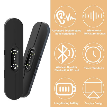 Pillow Speakers for Sleeping,Portable Bluetooth Speaker with Bone Conduction, 10 White Noises, Display, V1192-AZ-W-2903