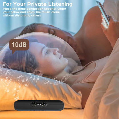 Pillow Speakers for Sleeping,Portable Bluetooth Speaker with Bone Conduction, 10 White Noises, Display, V1192-AZ-W-2903