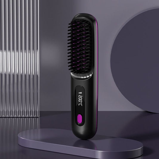 Hair Straightener - Cordless Comb with Negative Ion, Fast Heating & Portable Travel Design, Rechargeable V1192-AZ-W-2908