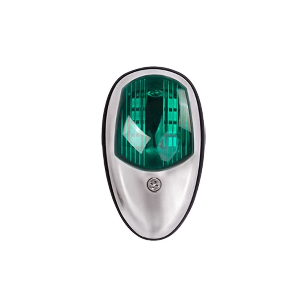 Boat Navigation Lights Red and Green Bow Light LED Vertical Mount 1 Pair (Vacuum Electroplate Silver) V1192-AZ-W-2925