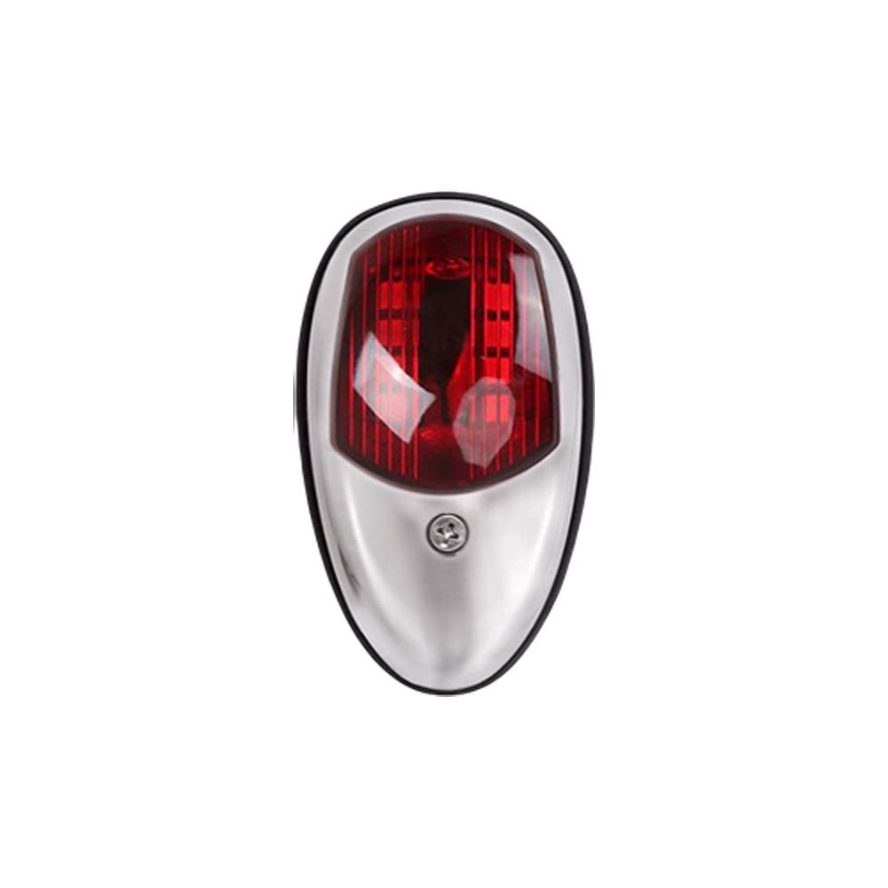 Boat Navigation Lights Red and Green Bow Light LED Vertical Mount 1 Pair (Vacuum Electroplate Silver) V1192-AZ-W-2925