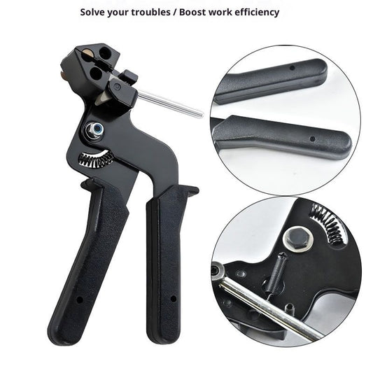 Cable Tie Gun, Stainless Steel Zip Tie Gun, Special Tool For Fastening And Cutting Metal Cable Ties. V1192-AZ-W-2938