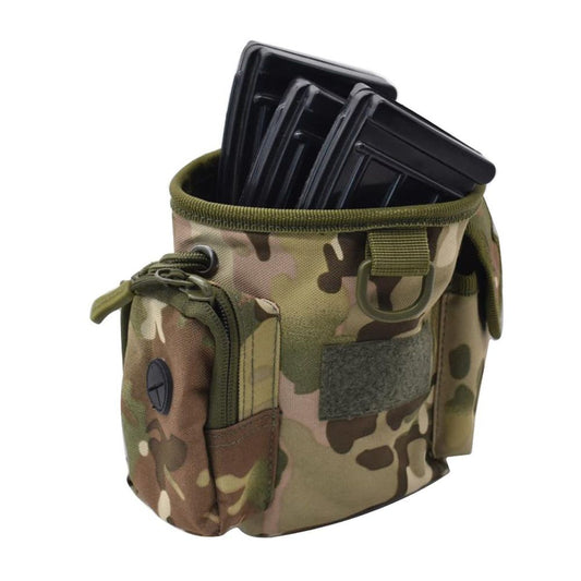 Compact Drawstring Tactical Dump Pouch Bag Dog Treat Training Pouch for Range Shooting, Hunting Airsoft , V1192-AZ-W-2948