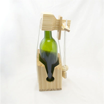 Fun Bottle Gift Lock Challenge Puzzle Game Wood Brain Teaser for Adults Party and Gathering(Excluding wine V1192-AZ-W-2952