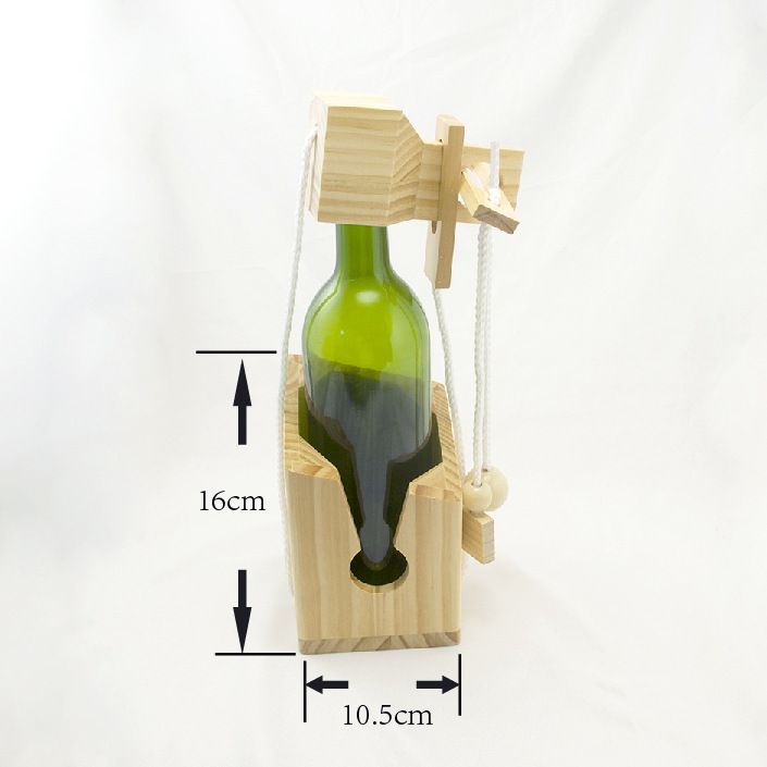 Fun Bottle Gift Lock Challenge Puzzle Game Wood Brain Teaser for Adults Party and Gathering(Excluding wine V1192-AZ-W-2952