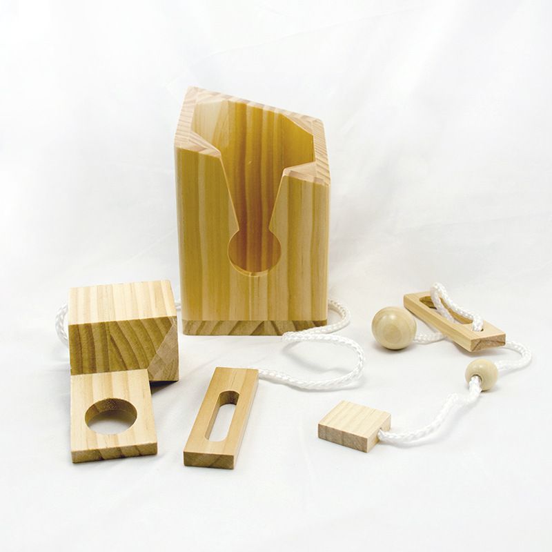 Fun Bottle Gift Lock Challenge Puzzle Game Wood Brain Teaser for Adults Party and Gathering(Excluding wine V1192-AZ-W-2952