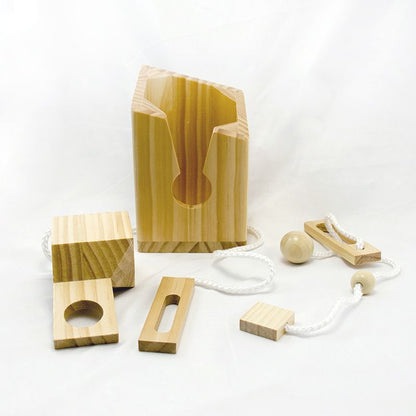 Fun Bottle Gift Lock Challenge Puzzle Game Wood Brain Teaser for Adults Party and Gathering(Excluding wine V1192-AZ-W-2952