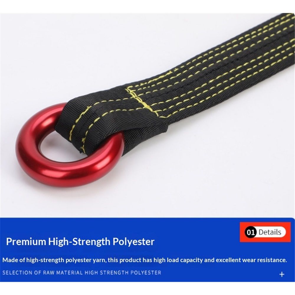 Tree Arborist Friction Saver Tree Climbing Saver Loop Belt Sling Retrievable Anchor 35.4 inch(Red and Blue V1192-AZ-W-2956