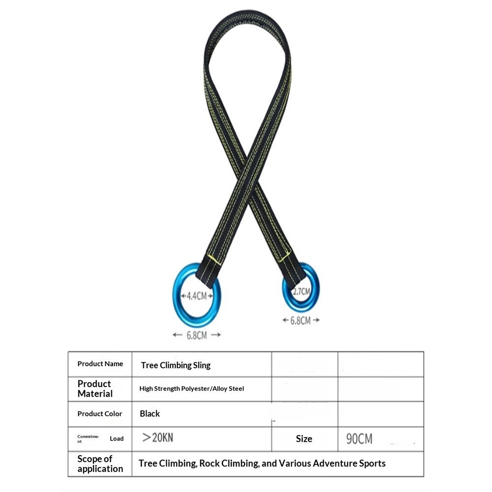 Tree Arborist Friction Saver Tree Climbing Saver Loop Belt Sling Retrievable Anchor 35.4 inch(Red and Blue V1192-AZ-W-2956