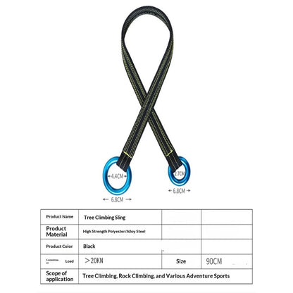 Tree Arborist Friction Saver Tree Climbing Saver Loop Belt Sling Retrievable Anchor 35.4 inch(Red and Blue V1192-AZ-W-2956