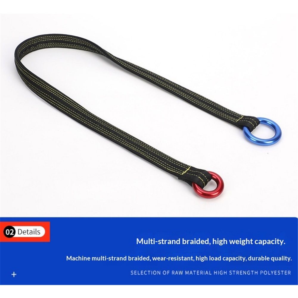 Tree Arborist Friction Saver Tree Climbing Saver Loop Belt Sling Retrievable Anchor 35.4 inch(Red and Blue V1192-AZ-W-2956