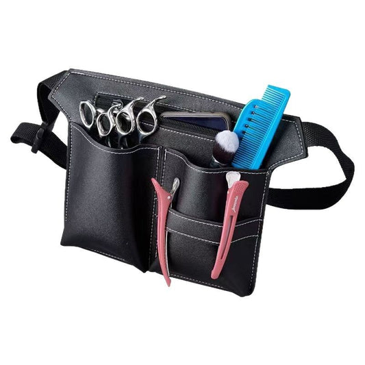 Hairdresser Scissor Bag, Barber Leather Waist Pouch, Professional Hairdressing Tools Storage Holster with V1192-AZ-W-2967