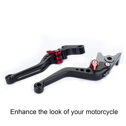 Short Brake and Clutch Levers for, Motorcycle levers-Black, Motorcycle short handle Suitable for MT07 MT09 V1192-AZ-W-2973