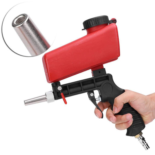 Pneumatic Sand Gun Kit, Sandblasting Machine Industrial Adjustable Portable Hand Held Sand(red,26.2*29cm) V1192-AZ-W-2980