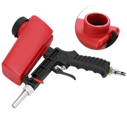 Pneumatic Sand Gun Kit, Sandblasting Machine Industrial Adjustable Portable Hand Held Sand(red,26.2*29cm) V1192-AZ-W-2980