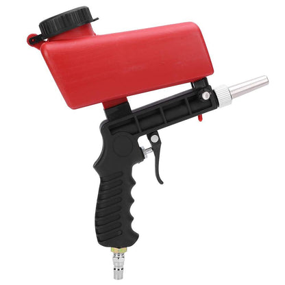 Pneumatic Sand Gun Kit, Sandblasting Machine Industrial Adjustable Portable Hand Held Sand(red,26.2*29cm) V1192-AZ-W-2980