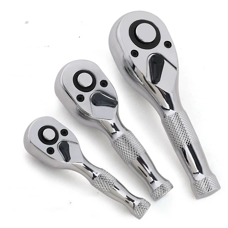 Ratchet Set, 1/4", 3/8", 1/2" Drive Ratchet Handle Wrench 72-Tooth Quick-Release Reversible, Gift for Men V1192-AZ-W-2988