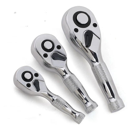 Ratchet Set, 1/4", 3/8", 1/2" Drive Ratchet Handle Wrench 72-Tooth Quick-Release Reversible, Gift for Men V1192-AZ-W-2988