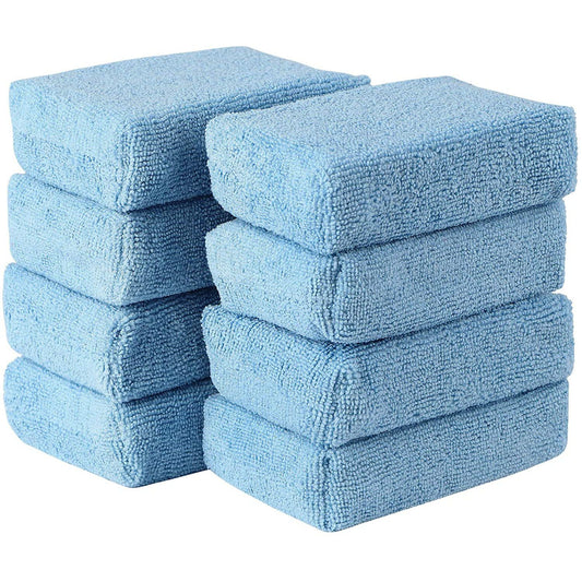 10 Pack Premium Grade Microfiber Applicator Pads - Ultra-Soft Foam Core, Safe for Sealants, Tire Dressings, V1192-AZ-W-2996