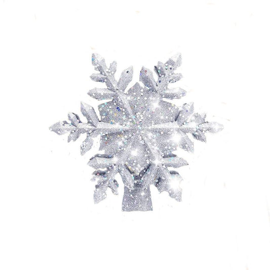Christmas Tree Topper Lighted with Built-in Led Rotating Snowflake Projector Lights, Hollowed Tree Topper V1192-AZ-W-3001
