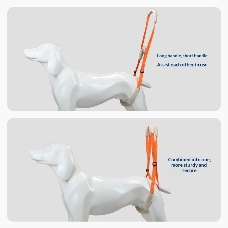 2 Pcs Dog Support Harness for Back Legs Dog Rear Lifting Sling Aid with Handle and Shoulder Strap Hind Leg V1192-AZ-W-3004