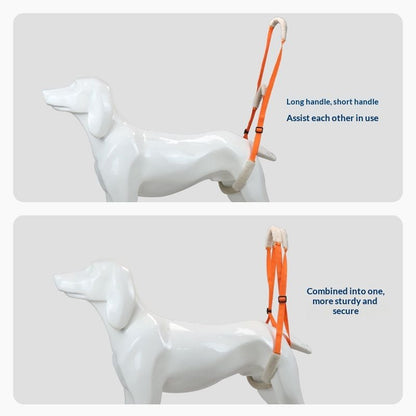 2 Pcs Dog Support Harness for Back Legs Dog Rear Lifting Sling Aid with Handle and Shoulder Strap Hind Leg V1192-AZ-W-3004
