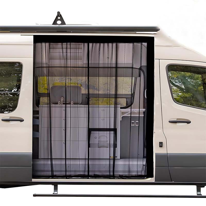 Screen Sliding Door Van Screen Mesh Curtains Easy to Install and Remove, Universal Fly Screen Campervans, V1192-AZ-W-3009