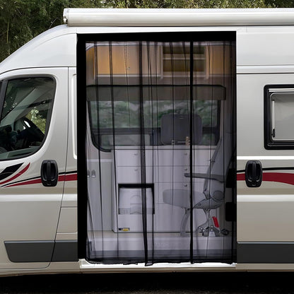 Screen Sliding Door Van Screen Mesh Curtains Easy to Install and Remove, Universal Fly Screen Campervans, V1192-AZ-W-3009