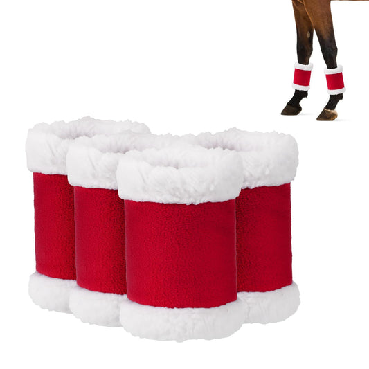 Christmas Horse Leg Wraps Standing Wraps for Horses red Horse Leg Protectors Horse Leg Wraps Wraps , Pack of V1192-AZ-W-3013