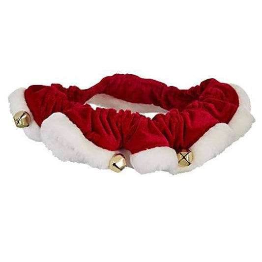 Pet Scrunchy | Santa (Red, M) | Festive Christmas/Holiday Neckwear for Dogs/Cats | Fun Stretchable Costume V1192-AZ-W-3015