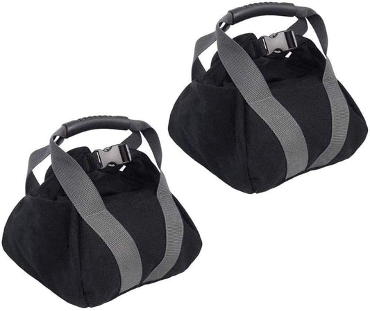 2 Pcs Adjustable Heavy Fitness Power Sandbag, Portable Adjustable Canvas Sand Kettlebell Soft Sand Bag, V1192-AZ-W-3018