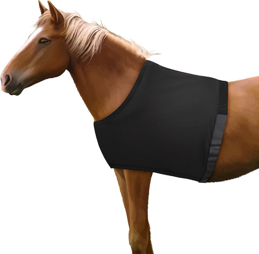 Horse Shoulder Guard, High Elastic Spandex Fabric Horse Vest - Anti-Rub Bib -Comfort Stretch Horse Shoulder V1192-AZ-W-3023