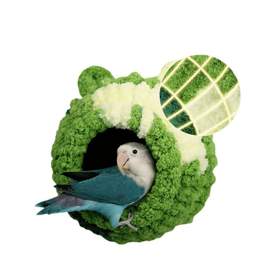 Bird Nest Bed Breeding House Winter Warm Snuggle Hut for Budgies Parakeets Cockatiels Lovebirds Canaries V1192-AZ-W-3025
