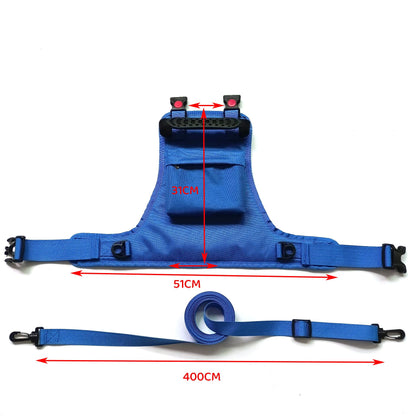 Kids Ski Training Harness with Backpack, Adjustable Strap & Lift Handle for Beginners Boy and Girl blue V1192-AZ-W-3026