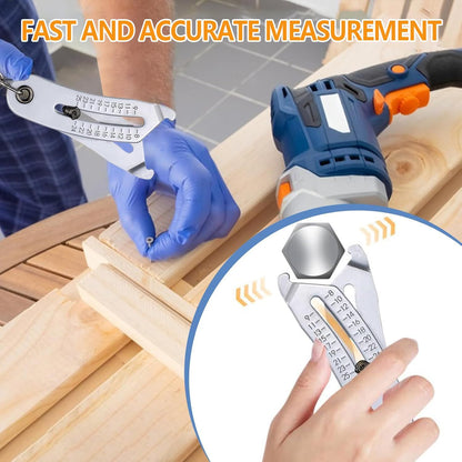 Portable Precise Thread Size Checker Keychain,Precise Bolt Sizes Finder Keychains, Thread Sizes Verification V1192-AZ-W-3029