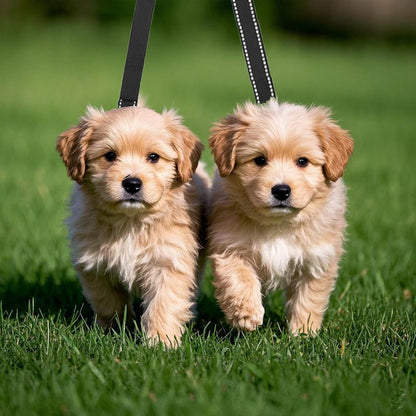 Dual dog leash, tangle free dual dog design 360 degrees rotating, reflective walking training guidance, V1192-AZ-W-3032