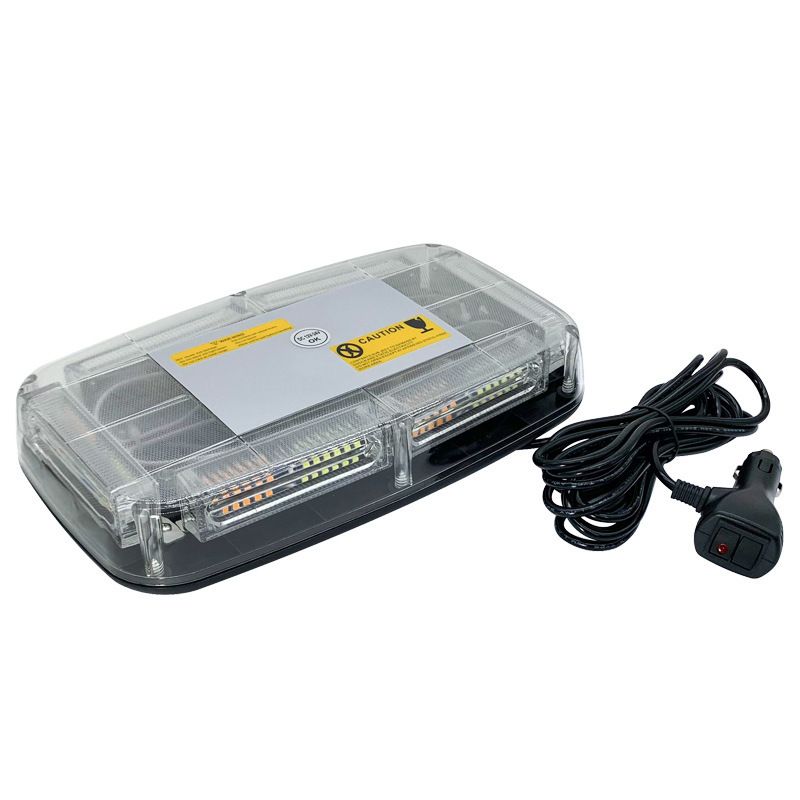 LED Roof Top Strobe Lights, High Visibility Emergency Safety Warning LED Mini Strobe Light bar with Magnetic V1192-AZ-W-3036