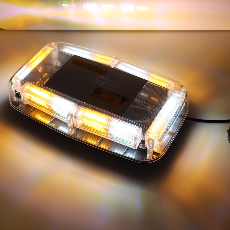 LED Roof Top Strobe Lights, High Visibility Emergency Safety Warning LED Mini Strobe Light bar with Magnetic V1192-AZ-W-3036