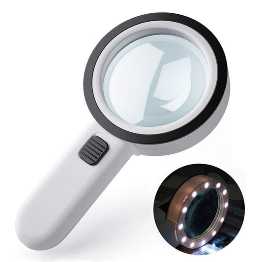 Double Glass Lens Magnifiers for Macular Degeneration, Seniors Reading, Soldering, Inspection, Coins, V1192-AZ-W-3040