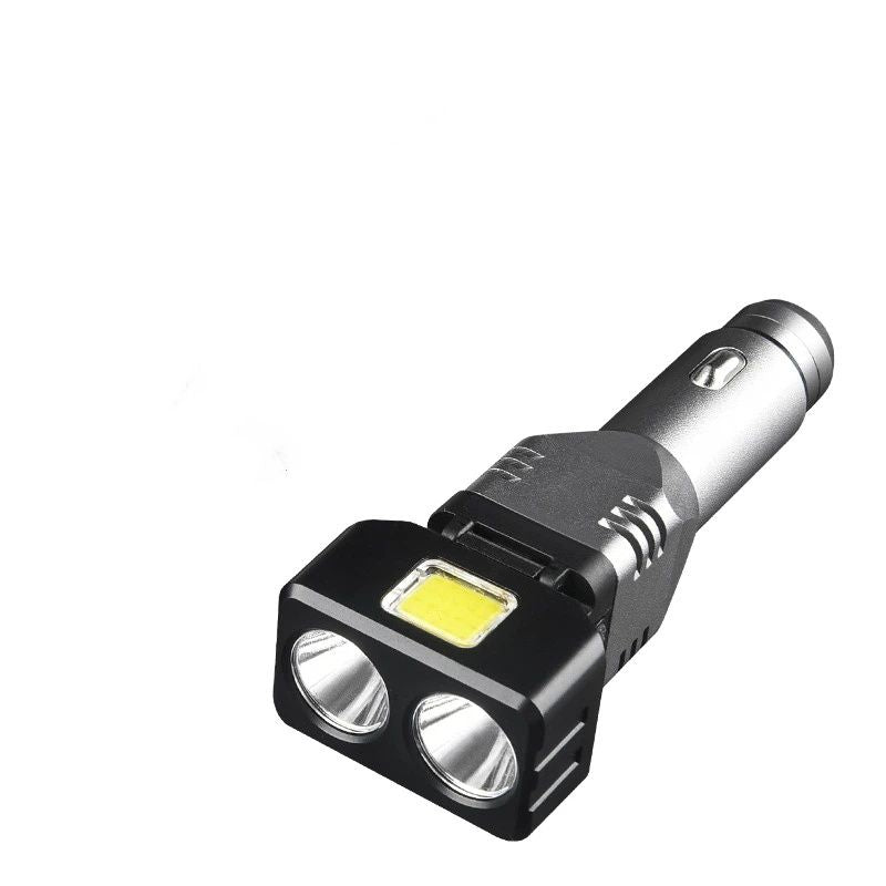 Rechargeable Flashlight, Small Car Charger Flashlight, Emergency Automobile Flashlight with 4 Lighting Modes, V1192-AZ-W-3043