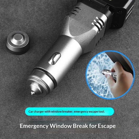 Rechargeable Flashlight, Small Car Charger Flashlight, Emergency Automobile Flashlight with 4 Lighting Modes, V1192-AZ-W-3043