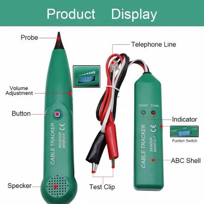 Cable Tracker Wire Tracer Tracker Telephone Tone Generator Line Toner Tester for Network Telephone Line V1192-AZ-W-3044