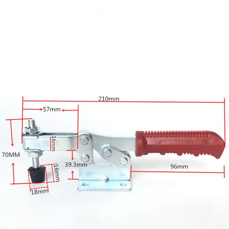 1Pcs Carbon Steel Type ,450kg Holding Force, Quick Horizontal ClampWelding fixture fixing quick clamp V1192-AZ-W-3056