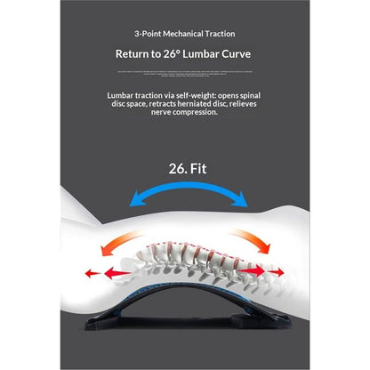 Back Stretcher for Lower Back Pain Relief, 4 Level Adjustable Lumbar Cracker Board Massager, Stretching V1192-AZ-W-3065