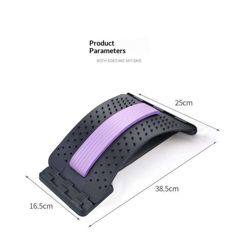 Back Stretcher for Lower Back Pain Relief, 4 Level Adjustable Lumbar Cracker Board Massager, Stretching V1192-AZ-W-3065