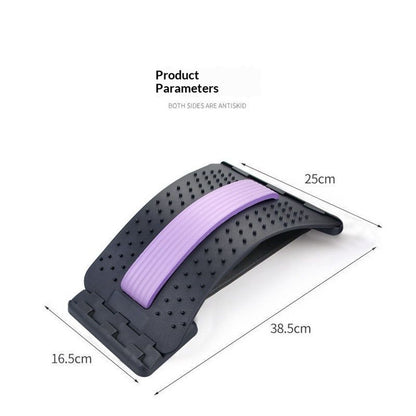 Back Stretcher for Lower Back Pain Relief, 4 Level Adjustable Lumbar Cracker Board Massager, Stretching V1192-AZ-W-3065
